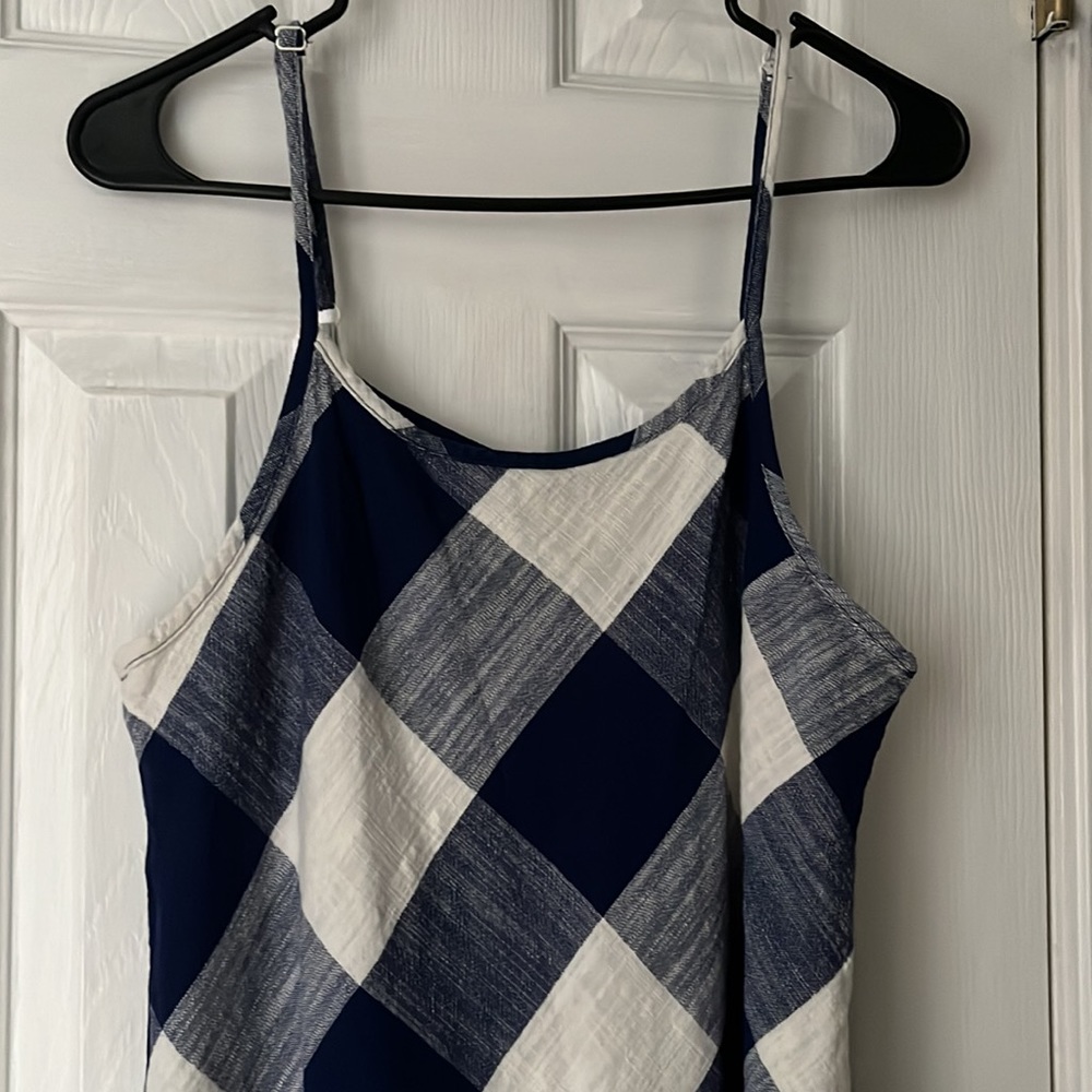 Nwot Natural Reflections Checkered Shift Dress Me… - image 8